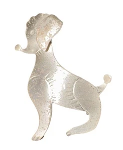 Danecraft 925 Sterling Silver Dog Poodle Silver Pin Brooch - Picture 1 of 7