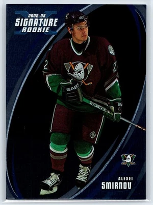 2002-03 Be a Player Signature Series Alexei Smirnov Rookie Mighty Ducks RC #184 - Image 1 of 2