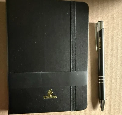 Diario cuaderno de primera clase con bolígrafo Emirates Airlines, nuevo Foto 1 de 4
