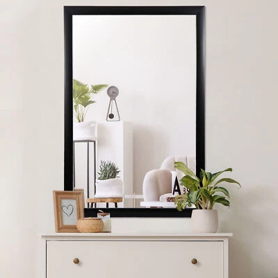 Rectangular Wall Mirror 24" x 36" Bathroom Mirror Black PS Frame Vanity Mirror  - Image 1 of 4