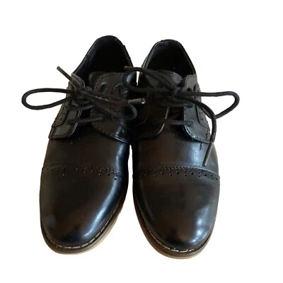 Stacy Adams Boys Black Wingtip Dress Shoes Size 9M - Image 1 of 4
