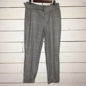 Nuevo INC Houndstooth Pierna Cónica Pantalones Negro Blanco Mujer 8 - Imagen 1 de 9