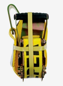 Gancio piatto Keeper 27' GIALLO TIRANTE 2" con cinghia a cricchetto traino 3333 libbre 04623 - Foto 1 di 1