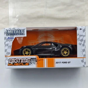 2017 Ford GT 1:32 Black/Gold Metals Die Cast Bigtime Muscle Jada NEW - Picture 1 of 4
