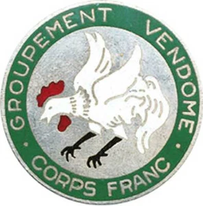 F.F.I, Groupement VENDOME, Corps Franc, émail, matriculé CF, Beraudy (4298) - Imagen 1 de 2
