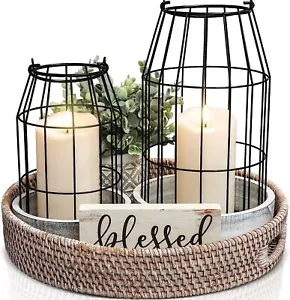 Stylish Rustic Farmhouse Lantern Decor for Your Home - Perfect for Living Room - Picture 1 of 6