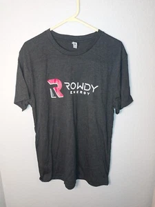 ROWDY ENERGY DRINK T-SHIRT, MENS, BLACK, NEXT LEVEL APPAREL - Picture 1 of 2
