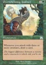 MTG magic cards 2x x2 Light Play, English Overwhelming Instinct Onslaught