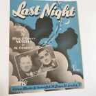 arkusz piosenek LAST NIGHT, Max & Harry Nesbitt, 1945, #17.07.2020-a