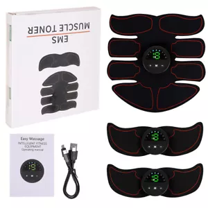 Abdominal Muscle Toning Trainer ABS Stimulator Toning Fitness Binder Gym Belt - Picture 1 of 9