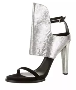 Alexander Wang Liu Ladies Metallic Womens Silver + Black Heels Size 36 RRP $4800 - Picture 1 of 11
