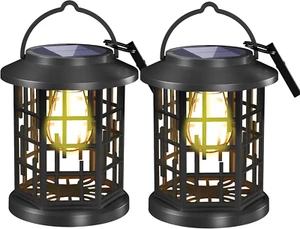 Solar Lanterns Outdoor Hanging 2 Pack, Upgraded Bright Solar Lantern Lights Outd - Picture 1 of 12