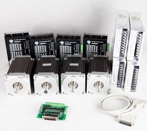【US Ship&FreeShip】4Axis Nema 34 Stepper Motor 1600oz.in 3.5A Driver PoweR CNC - Picture 1 of 8
