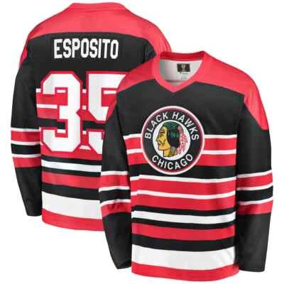 Chicago Blackhawks "Phil Esposito" NHL Licensed Fanatics Breakaway Jersey NWT - Image 1 of 4