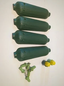 DE COLECCIÓN 1970 VERDE ABOGADO 4 PLÁSTICO MAZORCA DE MAÍZ SOPORTE PLATO HECHO PRODUCTO REAL EE. UU. - Imagen 1 de 2