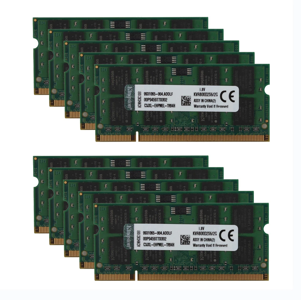Kingston 2GB/4GB/8GB PC2-6400S DDR2-800MHz Laptop Memory RAM SODIMM Notebook Lot - Image 1 of 4