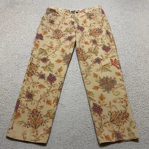 Lauren Ralph Lauren Pants Womens 10P Multicolor Paisley Ankle Straight Mid Rise - Picture 1 of 11