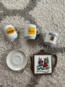 Glasbecher mit Untersetzern für Tee – Set aus 5 Stück - Bild 1 von 5