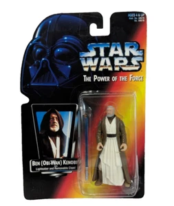 Tarjeta roja Hasbro Kenner 1995 Star Wars Power of the Force Ben Obi-Wan Kenobi NUEVO - Imagen 1 de 16