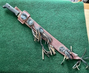 Montero Machete & Honduras Tasseled Leather Sheath ~ NOTE Does NOT Fit Properly - Picture 1 of 22