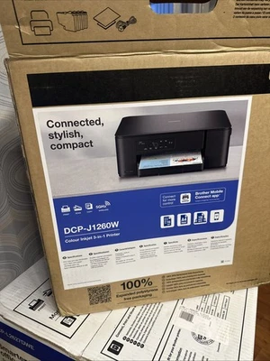 Brother DCP-J1260W Compact 3-in-1 Inkjet Printer Black - Image 1 of 4
