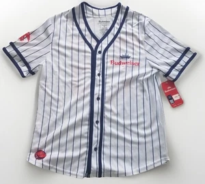 Maglia baseball uomo Budweiser taglia XSmall bianca #76 - Foto 1 di 4