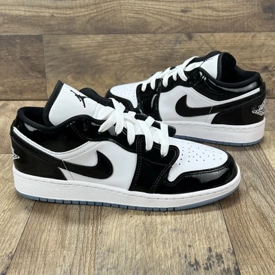 Nike Air Jordan 1 Low SE GS Concord White Black Patent DV1333-100 5Y / Women 6.5 - Image 1 of 4