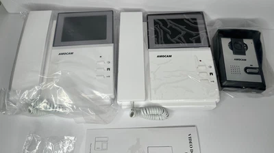 Wired Video Intercom Doorbell System 4.3 Inches HD LCD 2- Monitor Video Door - Image 1 of 4