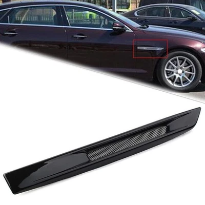 Gloss Black Front Side Fender Air Vent Grille Grill For 2010-2019 2012 Jaguar XJ - Изображение 1 из 4