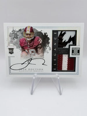 Josh Doctson - 2016 Impeccable Elegance #157 Helmet & Nameplate Auto /15 RC SSP - Image 1 of 4