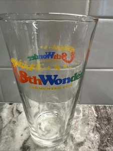 “8th Wonder Fermented Fun” Pint Glass from Astroworld Amusement Pk MC Design NOS - Picture 1 of 5
