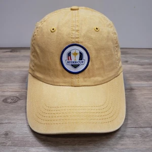 Ryder Cup Hat Cap Strap Back Mens Yellow Golf 2020 Embroidered Patch Dad Hat - Picture 1 of 8