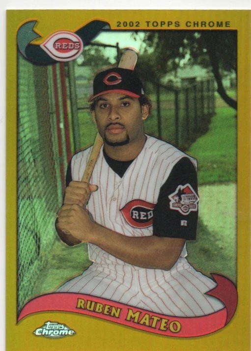 Tarjeta usada MLB Rubén Mateo 2002 refractores cromados n.º 619 MM4 Foto 1 de 1