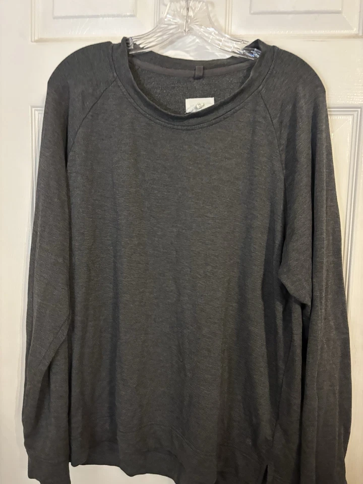 Moletom Lou & Grey Signaturesoft tamanho XL cinza urze - Imagem 1 de 4