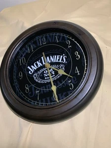 Jack Daniels Quartz Bar Room Wall Clock Old No 7 2002 10.25" Diameter Working - Picture 1 of 6