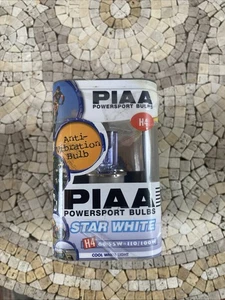 PIAA H4 Star White Powersport Bulb 60/55W = 110/100W Anti-Vibration NEW Sealed - Picture 1 of 6