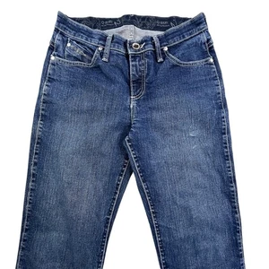 Wrangler Q-Baby Damenjeans Größe 5/6 x 32 blau Denim ohne Lücke Bund Bootcut - Bild 1 von 14