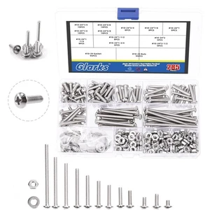 285Pcs Machine Screw Assortment Kit #10-24 Stainless Steel Phillips Pan Head - Picture 1 of 7