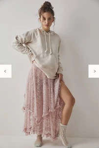 NEW W/ Tags FREE PEOPLE FRENCH COURTSHIP HALF SLIP SKIRT XS Mooncake Pink - Picture 1 of 7