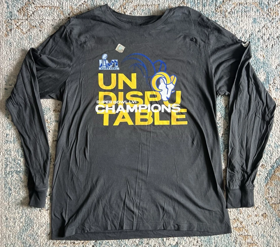 NIKE Los Angeles Rams Super Bowl LVI Champions T-Shirt Size XL Extra Large