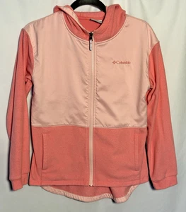 Columbia Girls Fleece Jacket Size Large (14/16) Pink Full Zipper Long Sleeve - Picture 1 of 11
