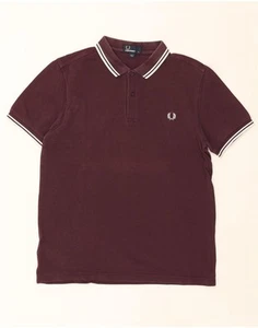 Camisa polo para hombre FRED PERRY mediana algodón borgoña AW07 - Imagen 1 de 3