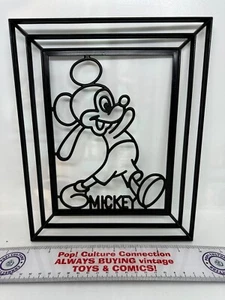 Vintage 1960's Disney Plastic Wire Sillouette Mickey Mouse Wallhanging Inv-1635 - Picture 1 of 7