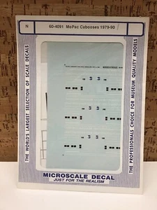 Microscale Decal N Scale 60-4091: MoPac Cabooses 1979-90 - Picture 1 of 2