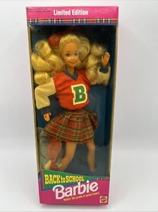 Mattel Back To School Barbie Doll Limited Edition Plaid Skirt Vintage 1992 - Picture 1 of 5