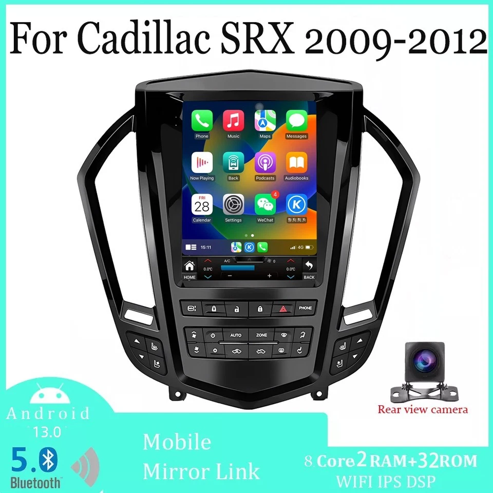 Reproductor estéreo de radio de coche Android 13 para Cadillac SRX 2009-2012 Carplay GPS navegación Foto 1 de 4