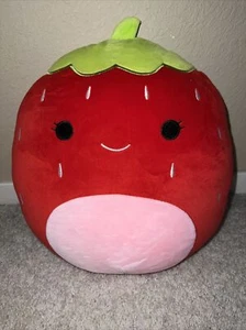 Strawberry Flat Cute Pillow 8.5 Inch - Picture 1 of 3