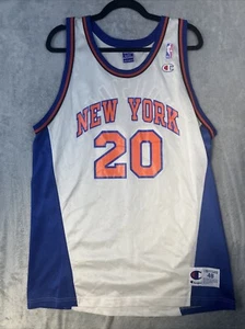 VINTAGE Champion Jersey NBA New York Knicks #20 Allan Houston Mens Sz 48 - Picture 1 of 9