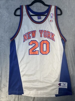 VINTAGE Champion Jersey NBA New York Knicks #20 Allan Houston Mens Sz 48 - Image 1 of 4