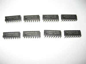 Lot of 8 pcs. Mitsubishi 64K DRAM Chips MN 4164 P-15A Working Free World Ship - Picture 1 of 1